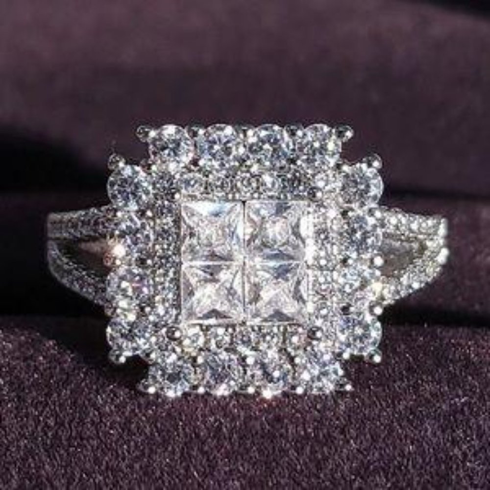 New Luxury solid 925 sterling silver  Ring, cute Ring, shiny Ring. - Picture 5 of 8